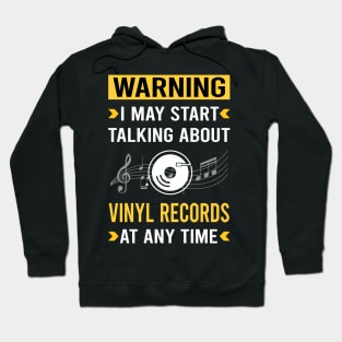 Warning Vinyl Record Records Hoodie